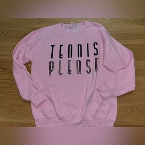 Tennis Please Pink Sweatshirt Medium M